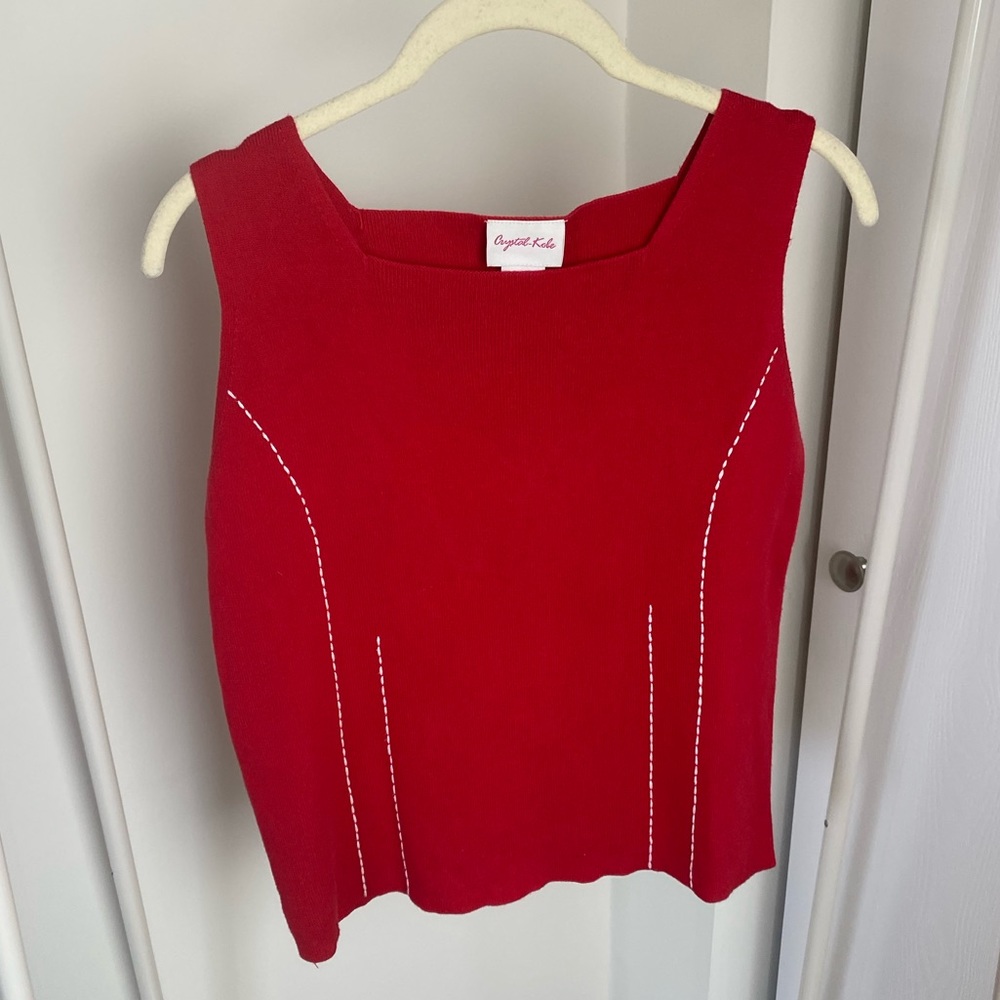 Y2K Crystal Kobe Sweater Tank | Size Large